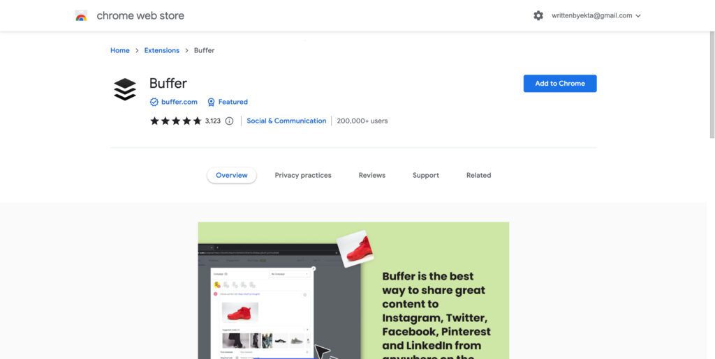 Best Chrome Extensions for Bloggers - buffer chrome extension