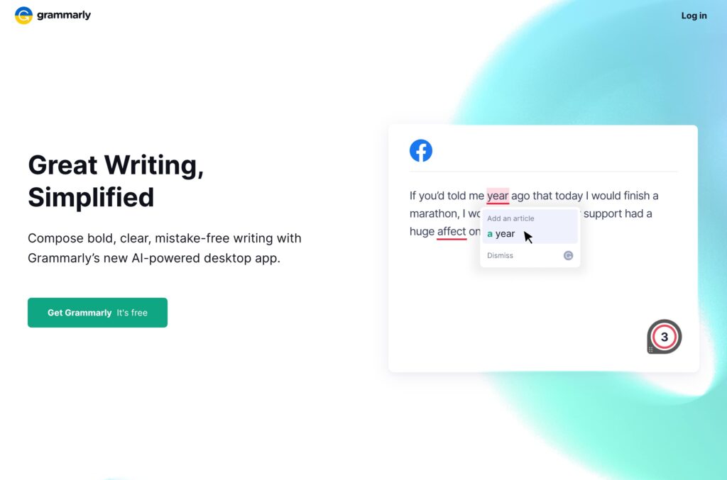 Best Chrome Extensions for Bloggers - Grammarly website