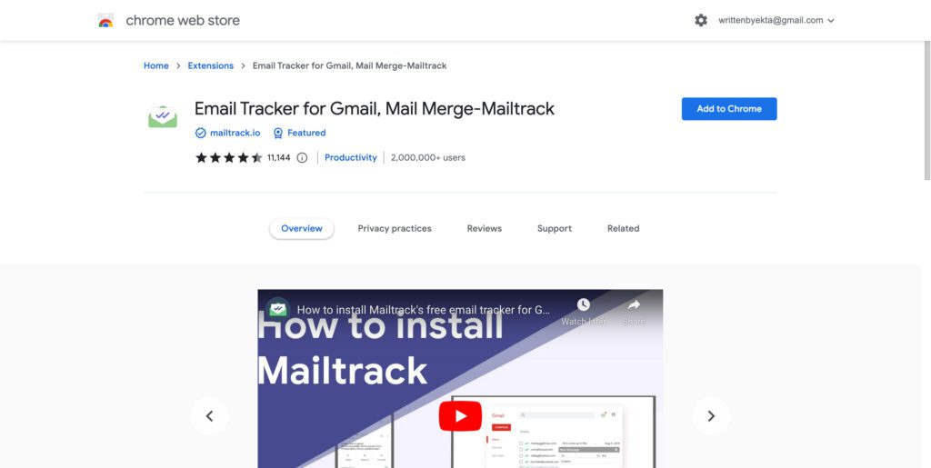 Best Chrome Extensions for Bloggers - mailtrack chrome extension