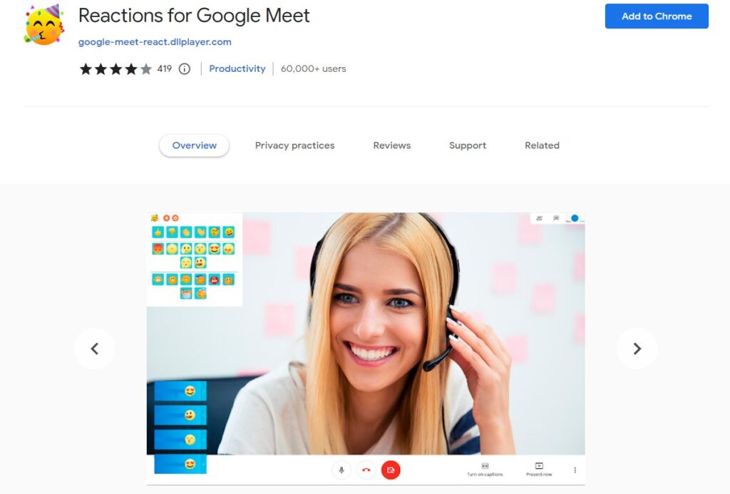 Best Chrome Extensions for Google Classroom - Reactions for Google Meet