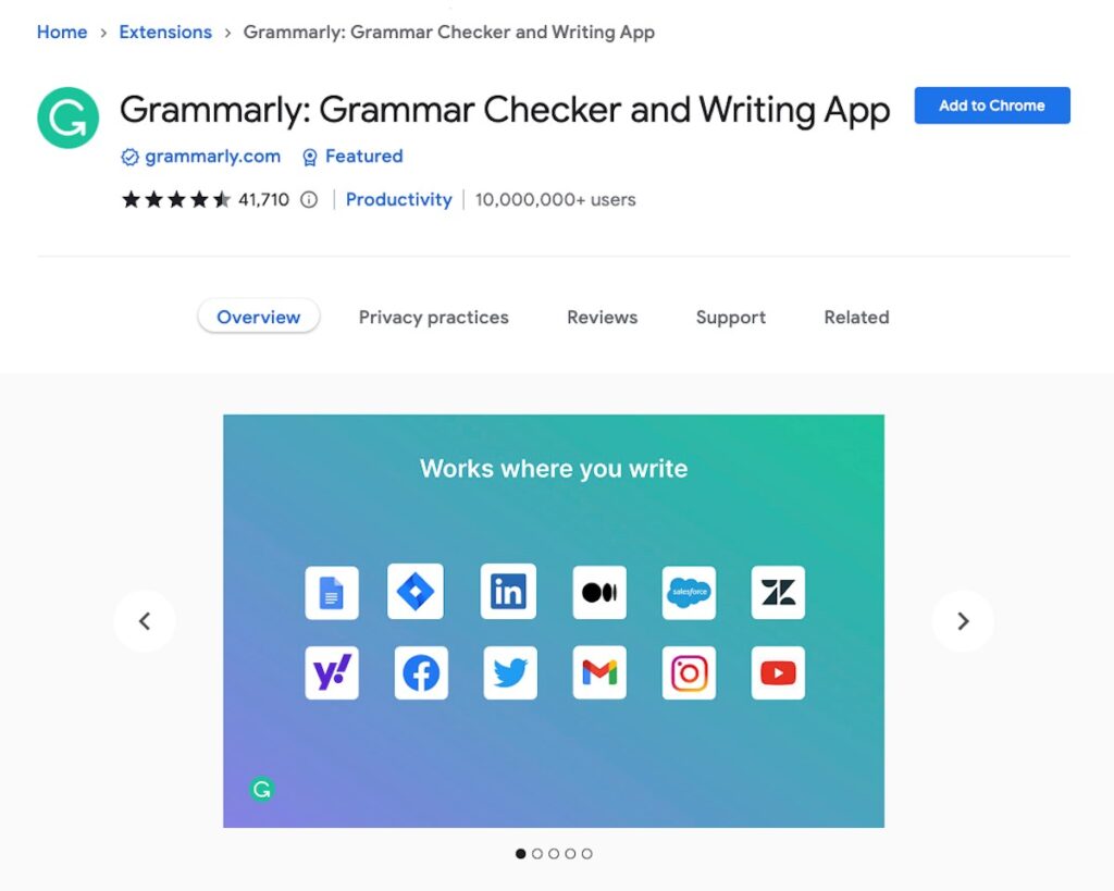 Best Chrome Extensions for Teachers - Grammarly