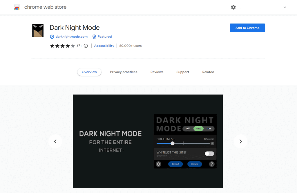 Dark Mode Chrome Extensions - Dark Night Mode