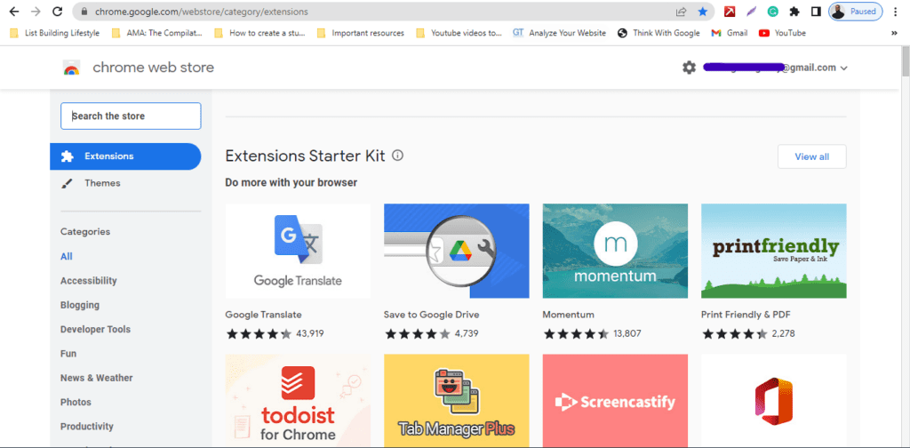 Gmail Chrome Extensions - launch your chrome web store