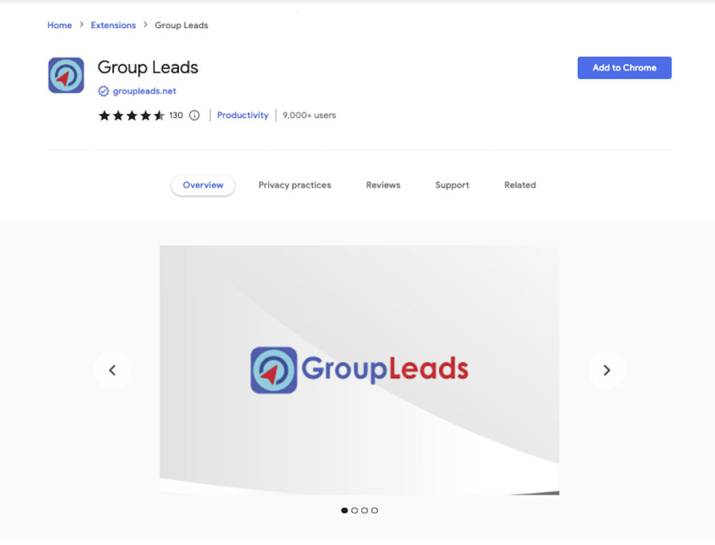 Facebook Group Chrome Extensions - Group Leads 