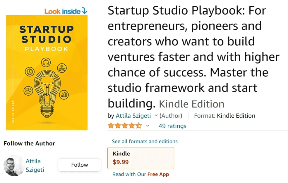 Startup Studio Playbook Review