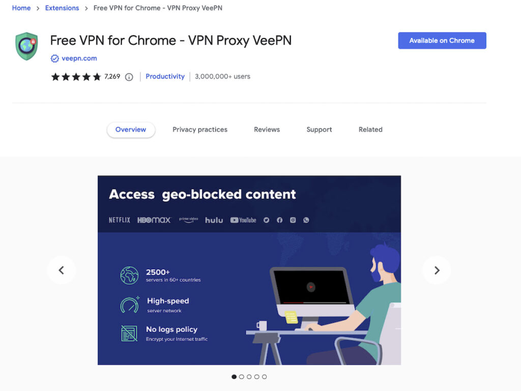 VPN for chrome - VeePN