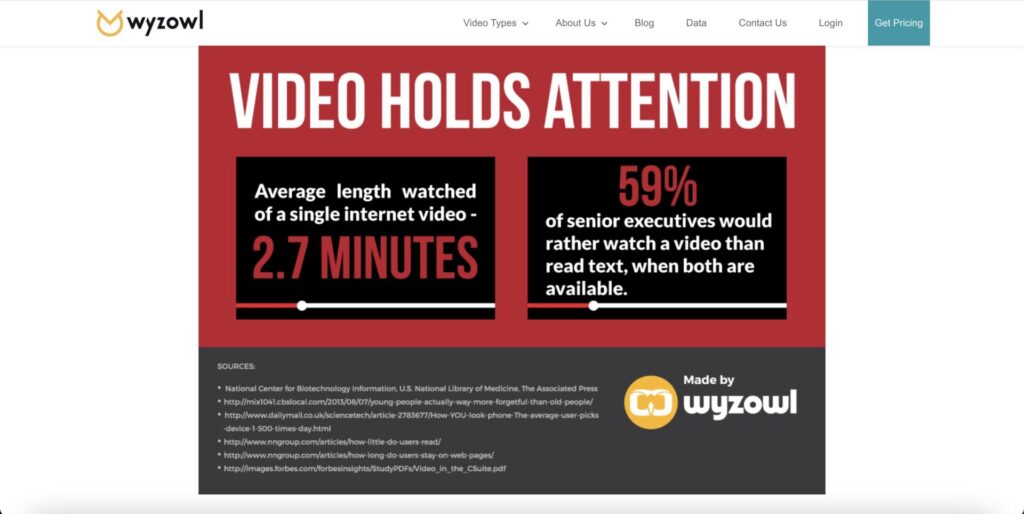 Video holds attention 