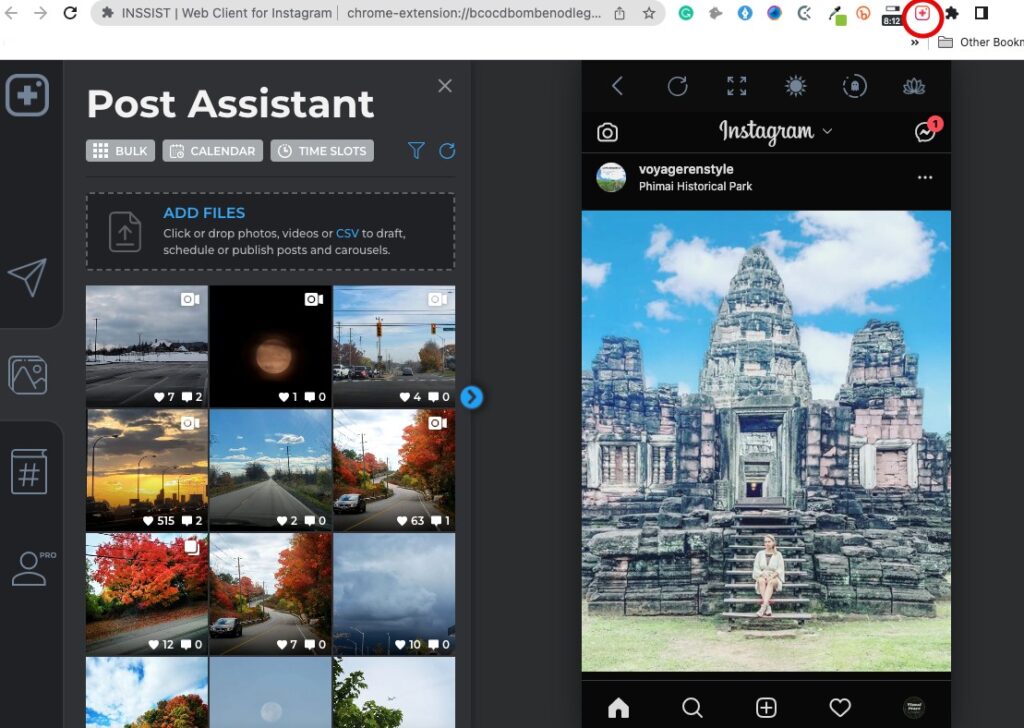 INSSIST - best browser extension for Instagram