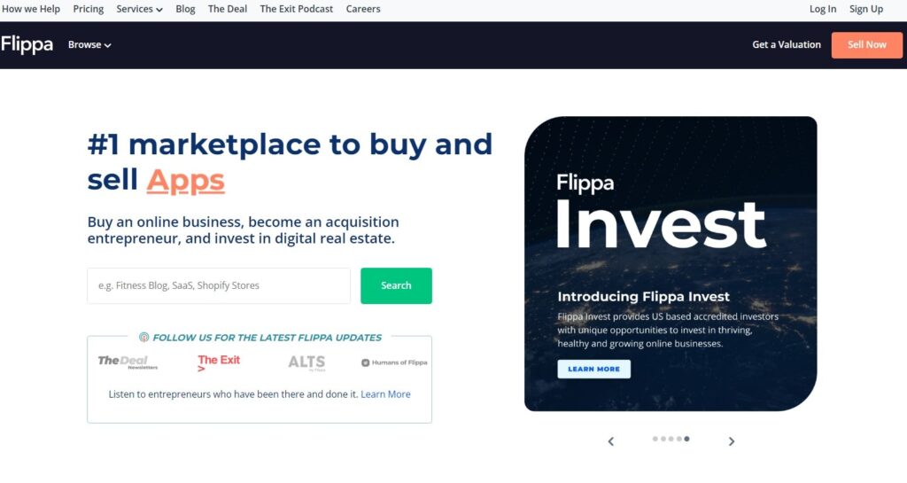 flippa marketplace for micro-saas