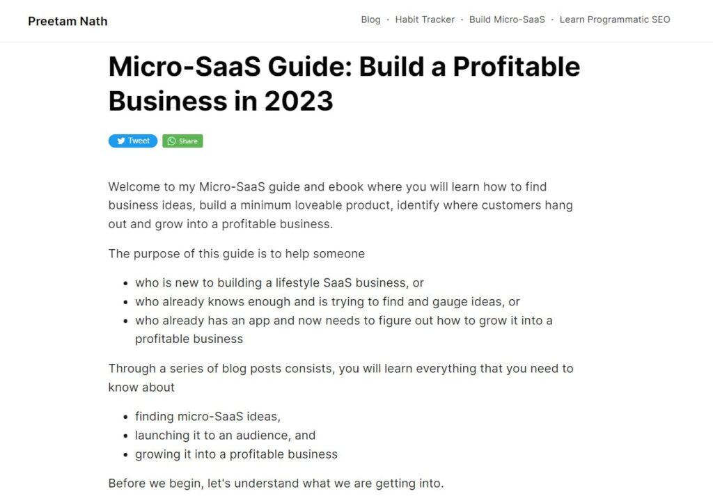 eBooks to build profitable SaaS - Micro-SaaS Guide Home Page